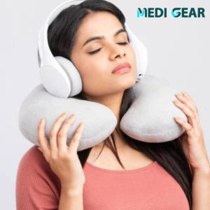 Travel Neck Pillow with Soft Velvet Cover,Comfortable for Airplane Car and Office by Carpets Galaxy